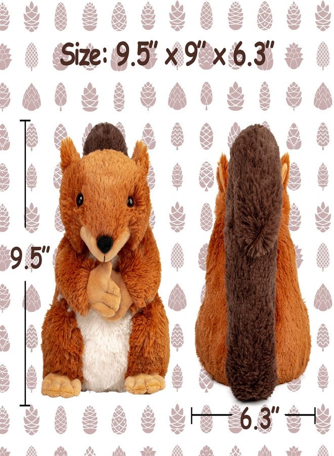 WEIGEDU Plush Squirrel Stuffed Animal, Huggable Furry Squirrel Toy for Kids Birthday Boys Girls Babies Bedtime Gift, 9.5" - Image 5